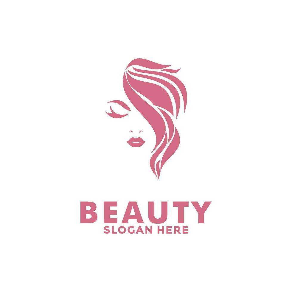 Beauty logo salon and hair treatment logo design, Beauty woman fashion logo template vector