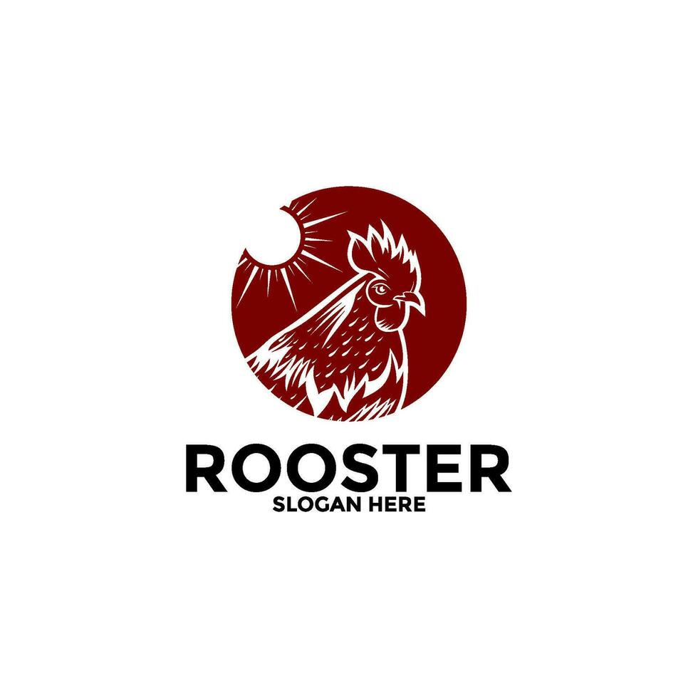 Rooster logo design vector template