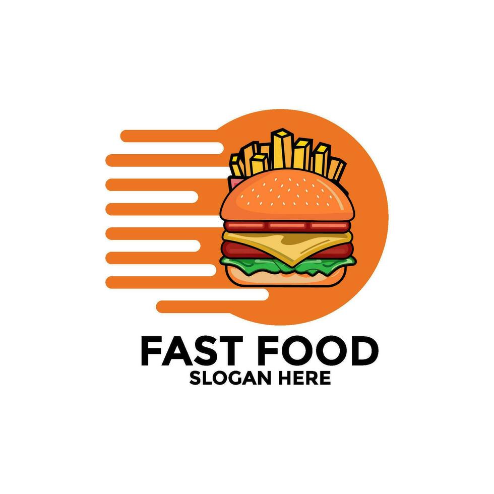 burger logo icon design vector template, Fast food flat logo modern minimal design illustration