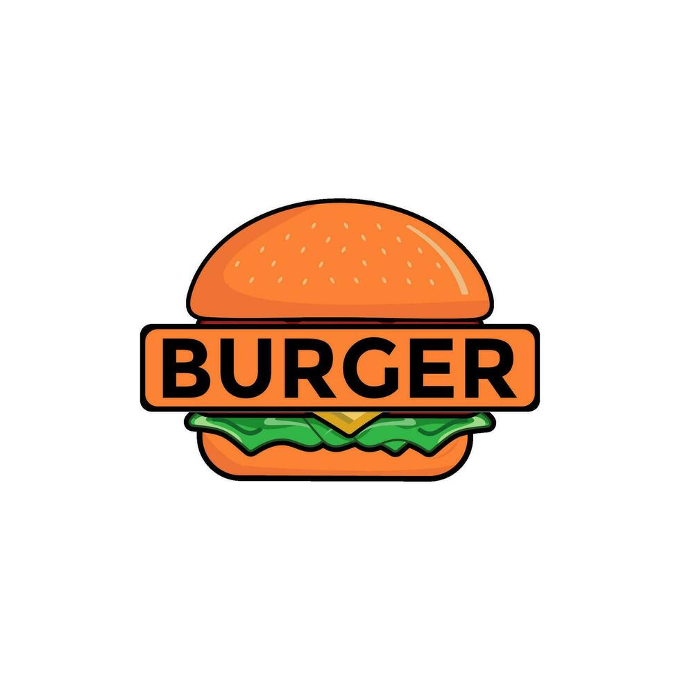burger logo icon design vector template, Fast food flat logo modern minimal design illustration