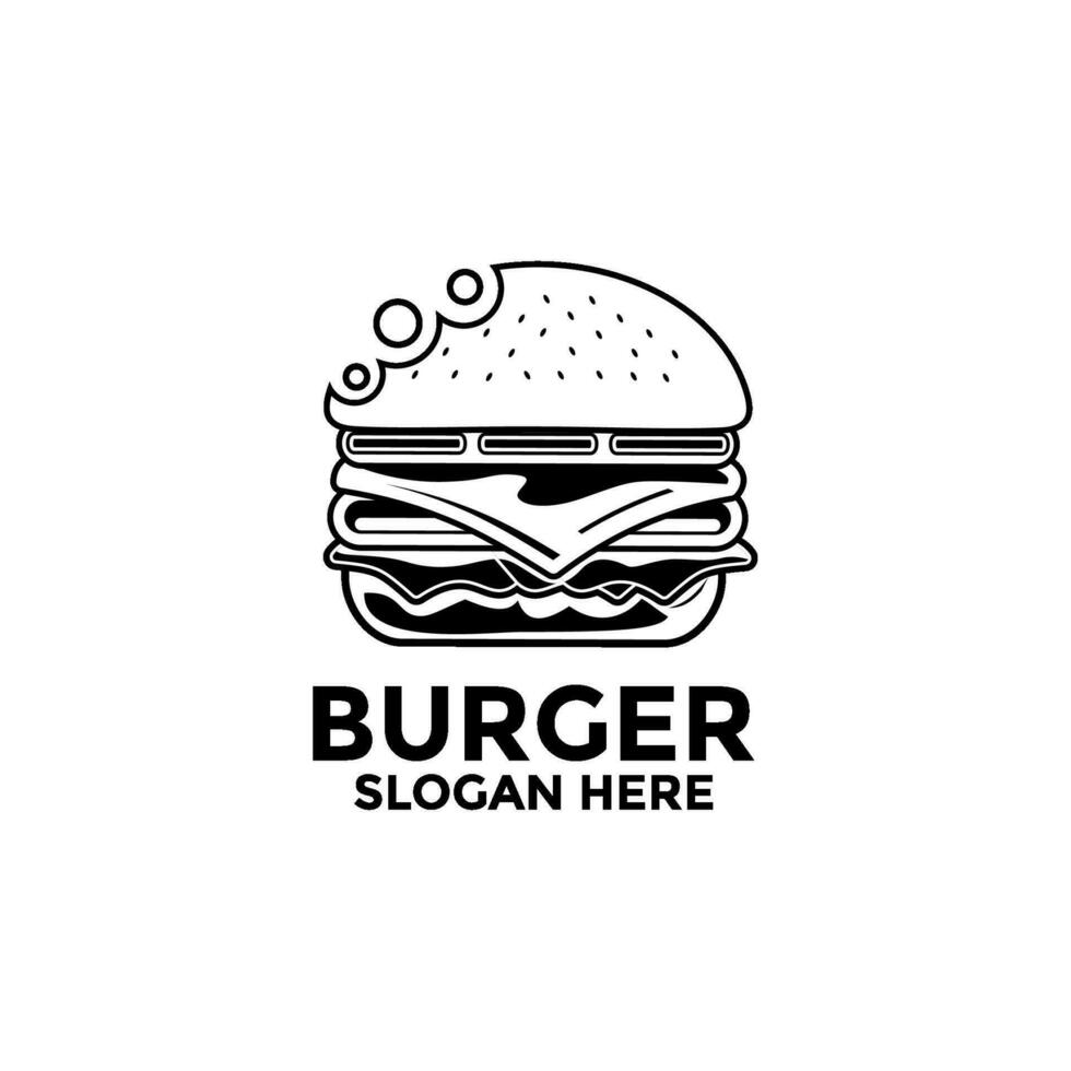 burger logo icon design vector template, Fast food flat logo modern minimal design illustration