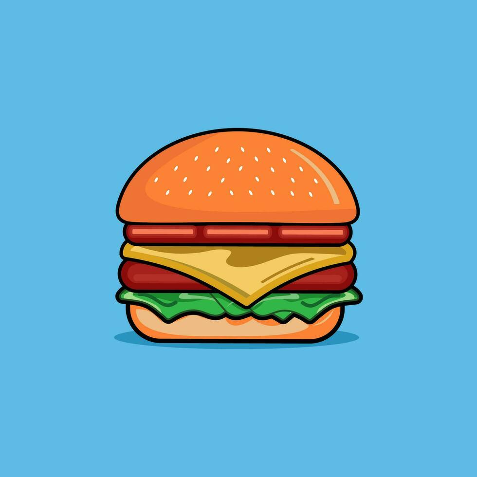 burger logo icon design vector template, Fast food flat logo modern minimal design illustration
