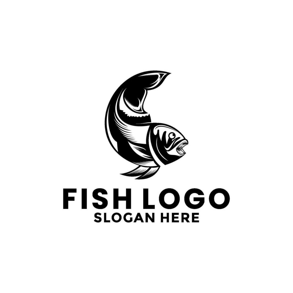 Fish Logo vector, Fishing logo, fish shop logo design template vector