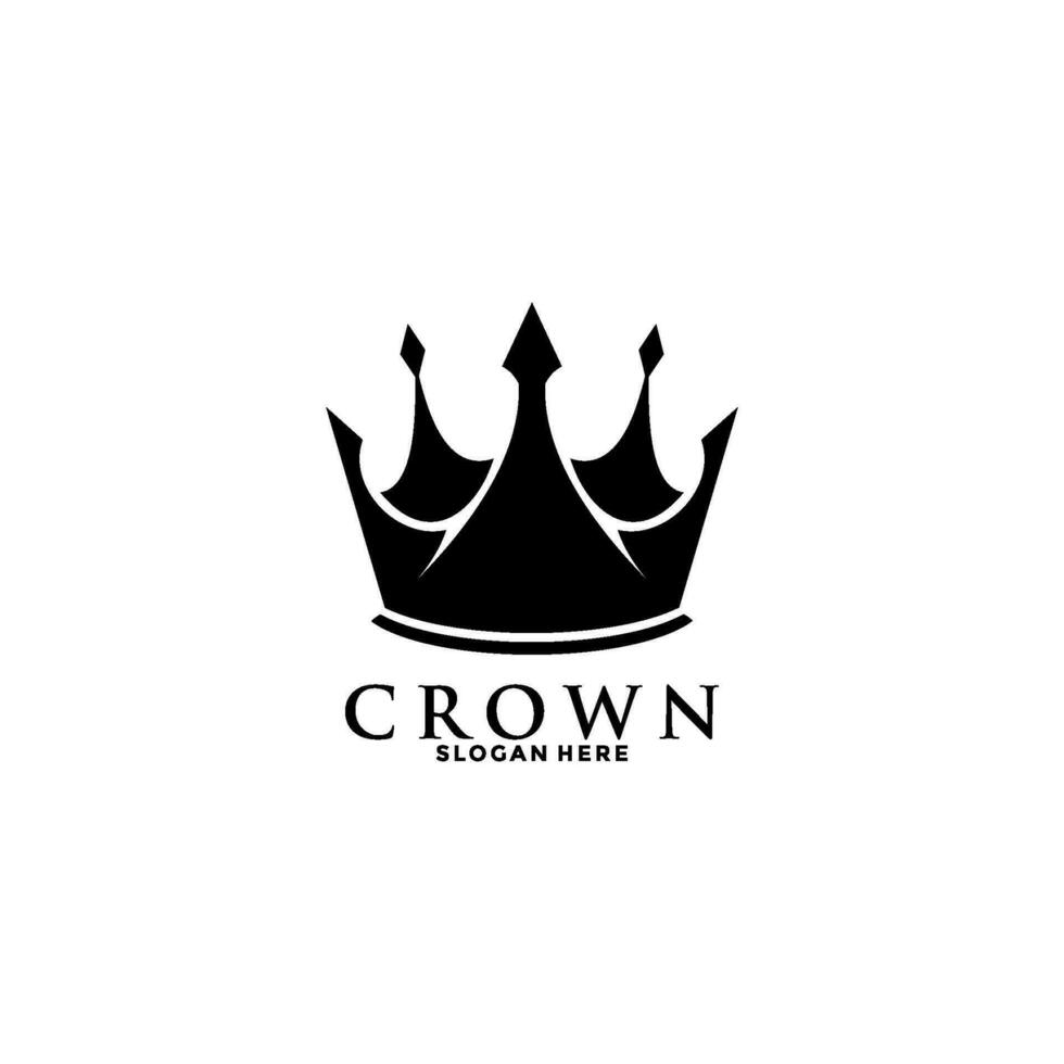 Crown Premium style logo symbol. Royal king icon. Modern luxury brand element sign. Vector illustration.