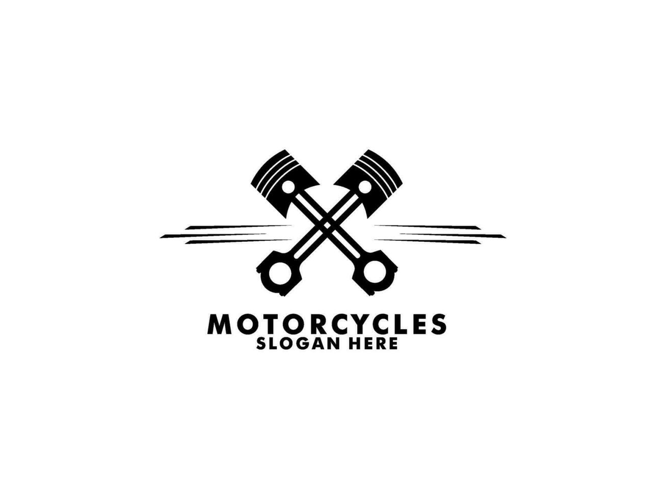 motocicleta Clásico logo concepto en negro y blanco colores aislado vector ilustración