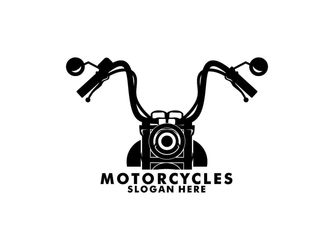 motocicleta Clásico con ala logo concepto en negro y blanco colores aislado vector ilustración