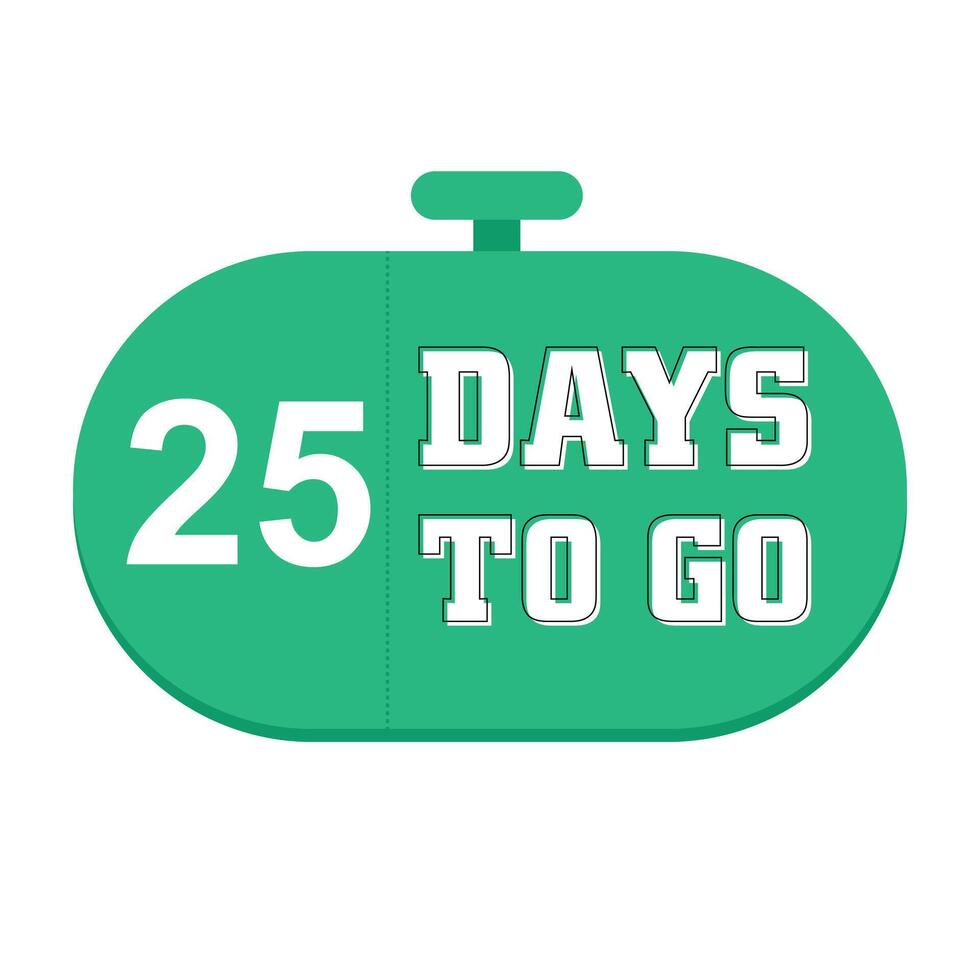 25 days to go countdown timer design 26726277 vector art at vecteezy