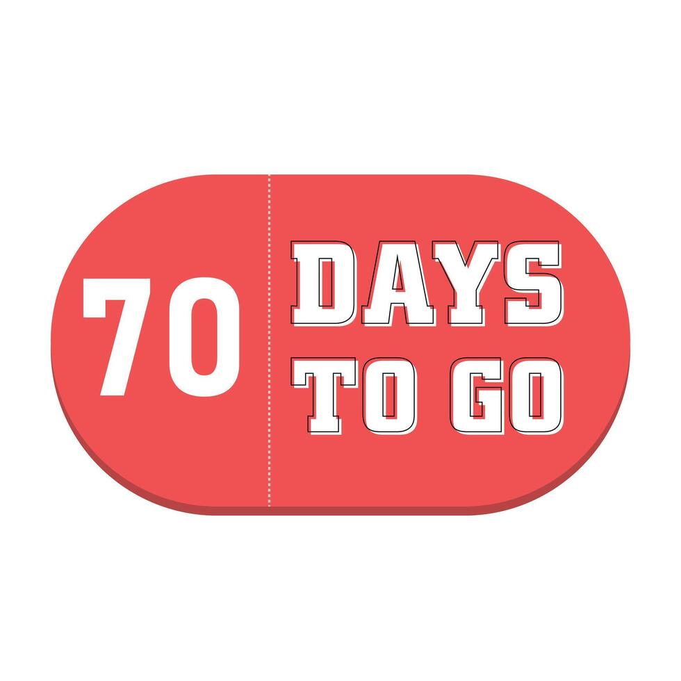 70 Days to go countdown timer design 26726325 Vector Art at Vecteezy
