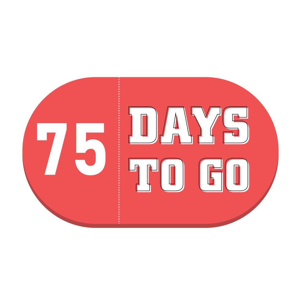 75 Days to go countdown timer design 26726334 Vector Art at Vecteezy