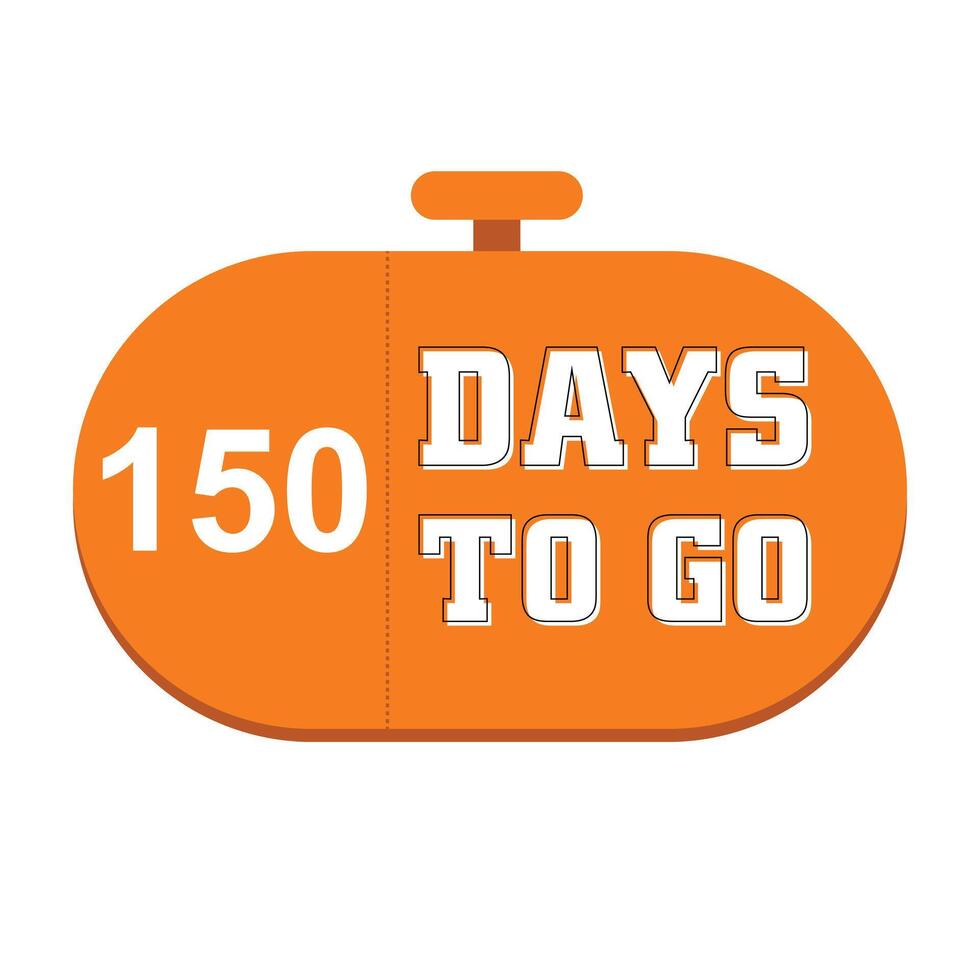150 Days to go countdown timer design 26726354 Vector Art at Vecteezy