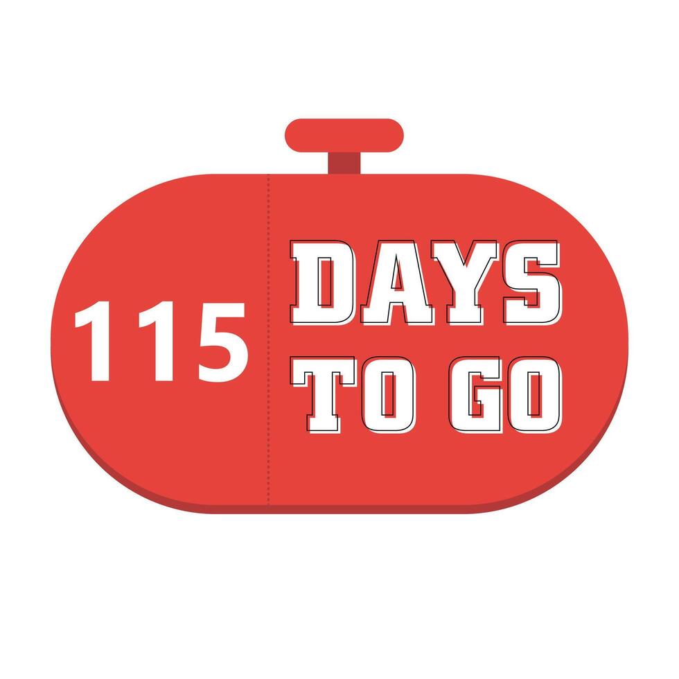 115 Days to go countdown timer design 26726400 Vector Art at Vecteezy