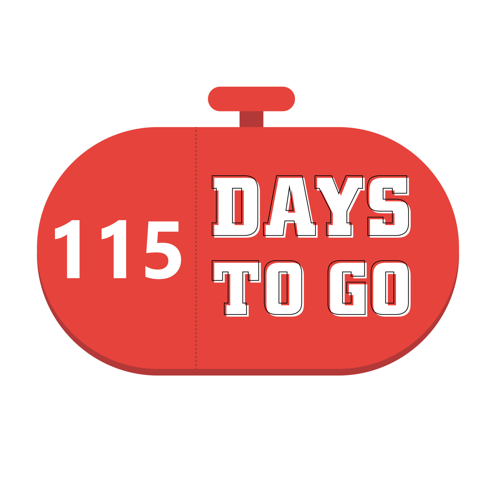 115 Days to go countdown timer design 26726400 Vector Art at Vecteezy