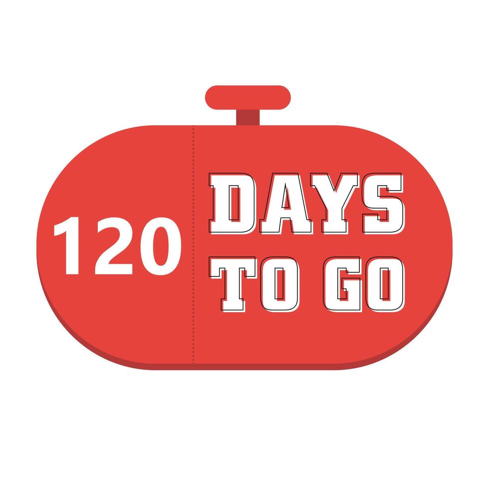 120 Days to go countdown timer design 26726407 Vector Art at Vecteezy