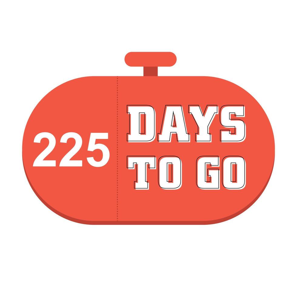 225 Days to go countdown timer design 26726455 Vector Art at Vecteezy