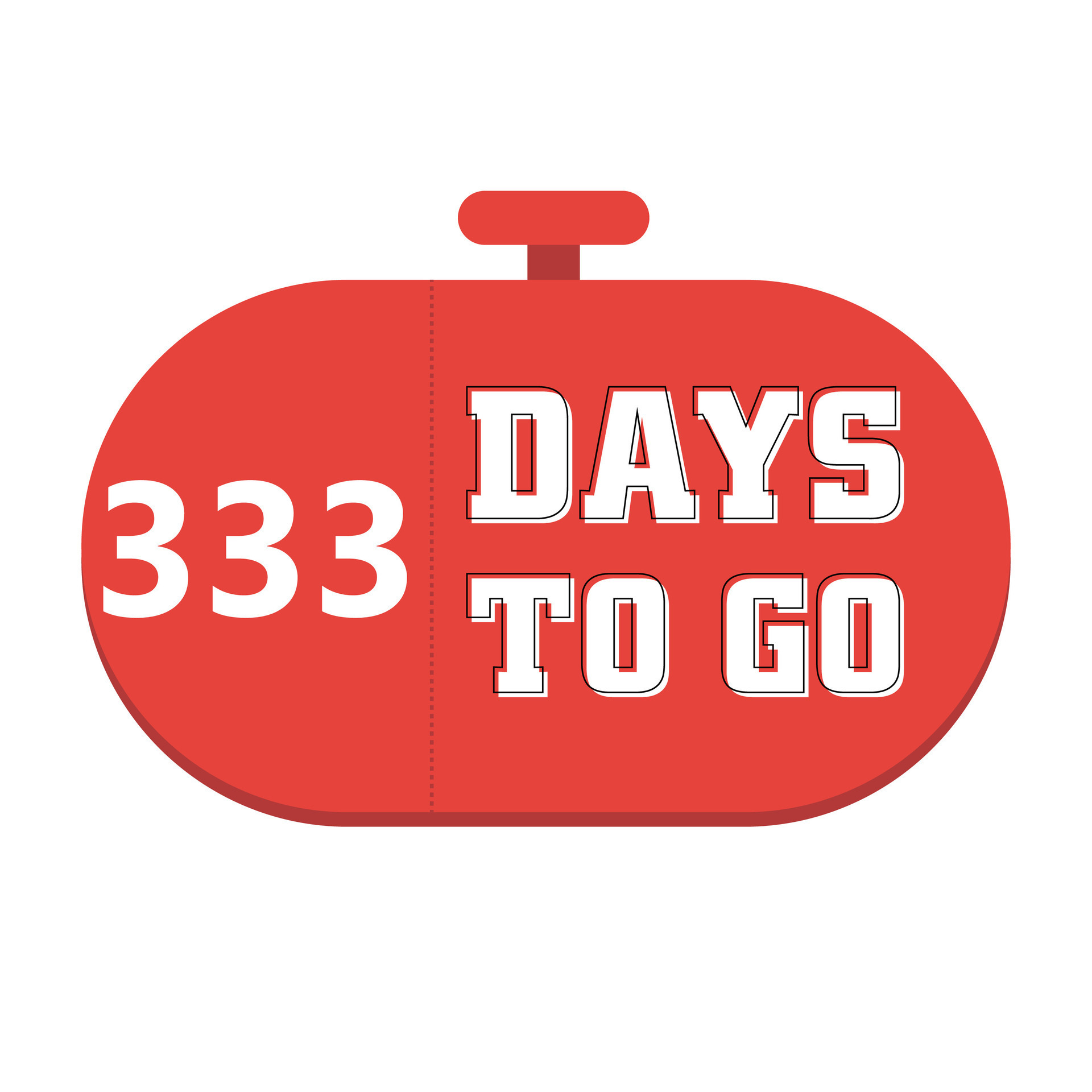 333 Days to go countdown timer design 26726569 Vector Art at Vecteezy