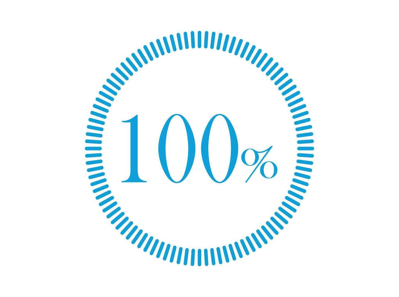 100 Percent Loading. 100 Percent circle diagrams Infographics vector, Percentage ready to use for web design. vector