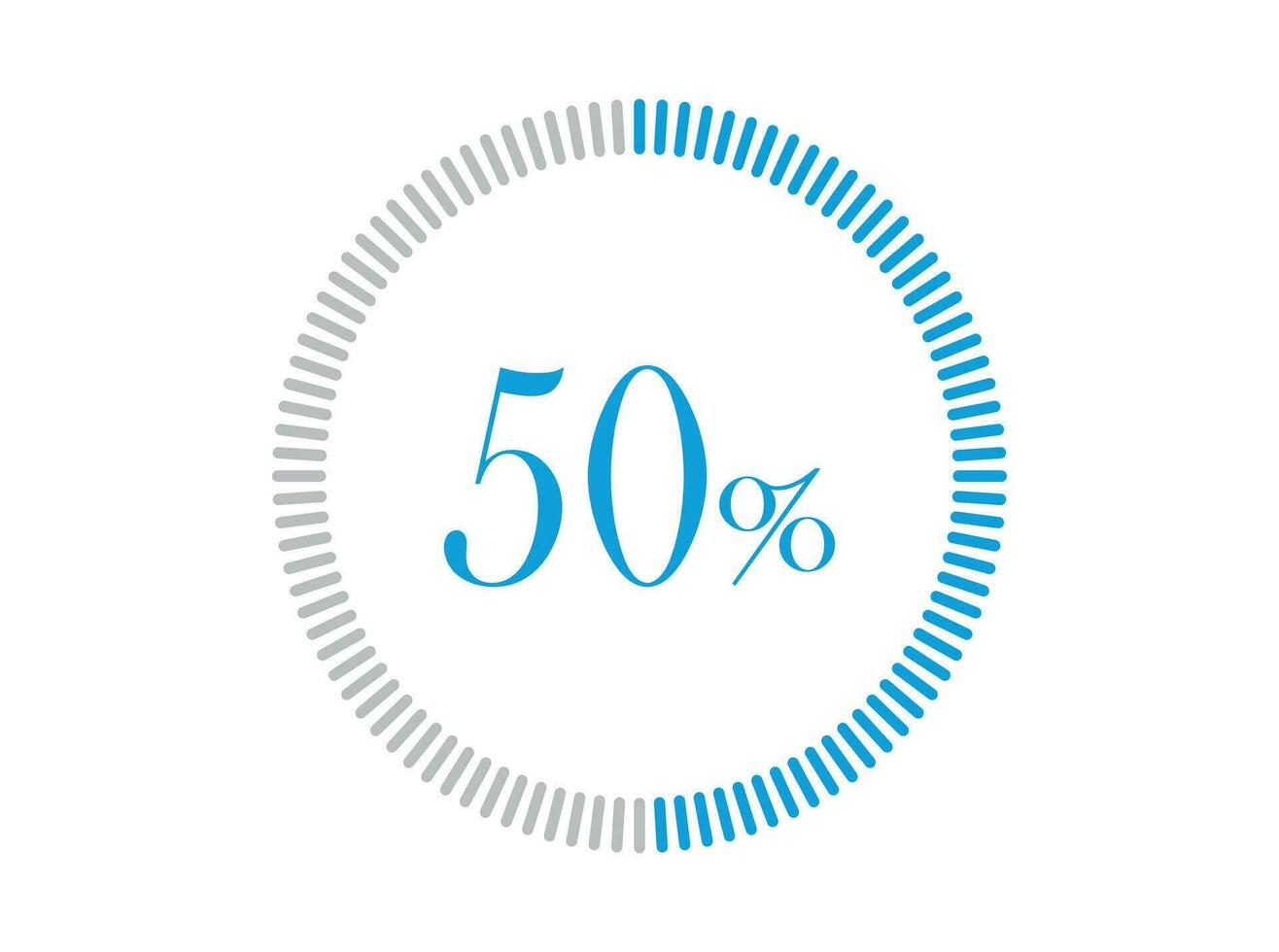 50 por ciento cargando. 50 por ciento circulo diagramas infografia vector, porcentaje Listo a utilizar para web diseño. vector