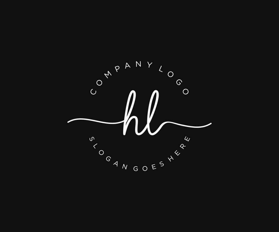 initial HL Feminine logo beauty monogram and elegant logo design ...