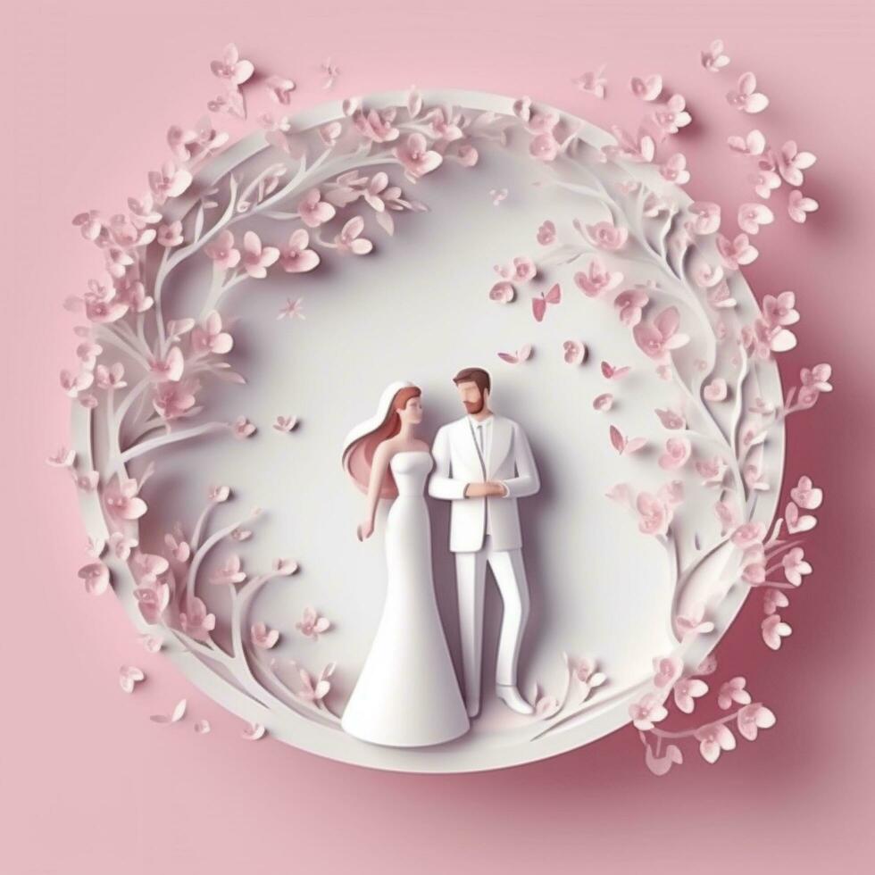 Boda invitación 3d diseño modelo antecedentes foto