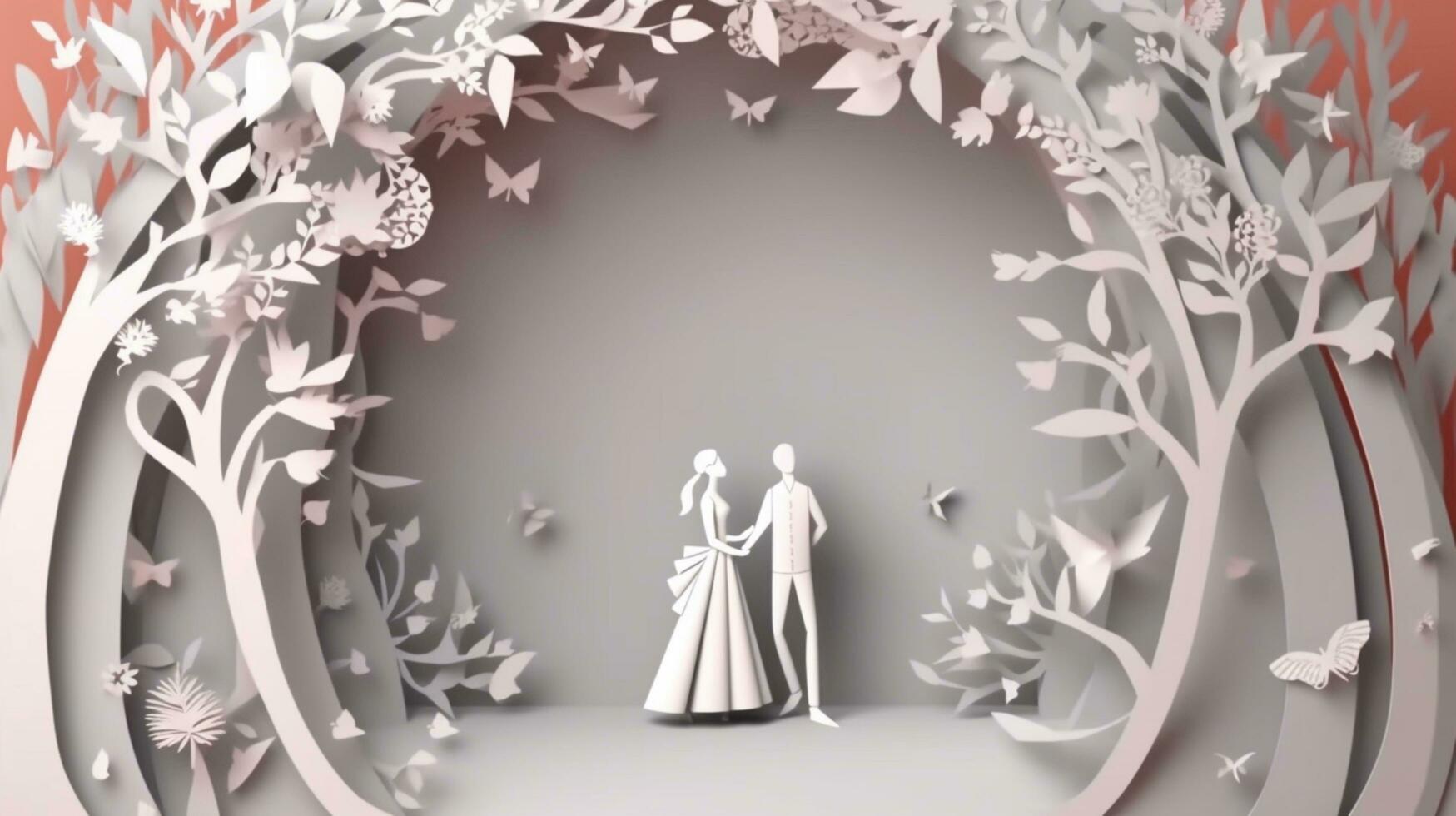 wedding invitation 3d design template background photo