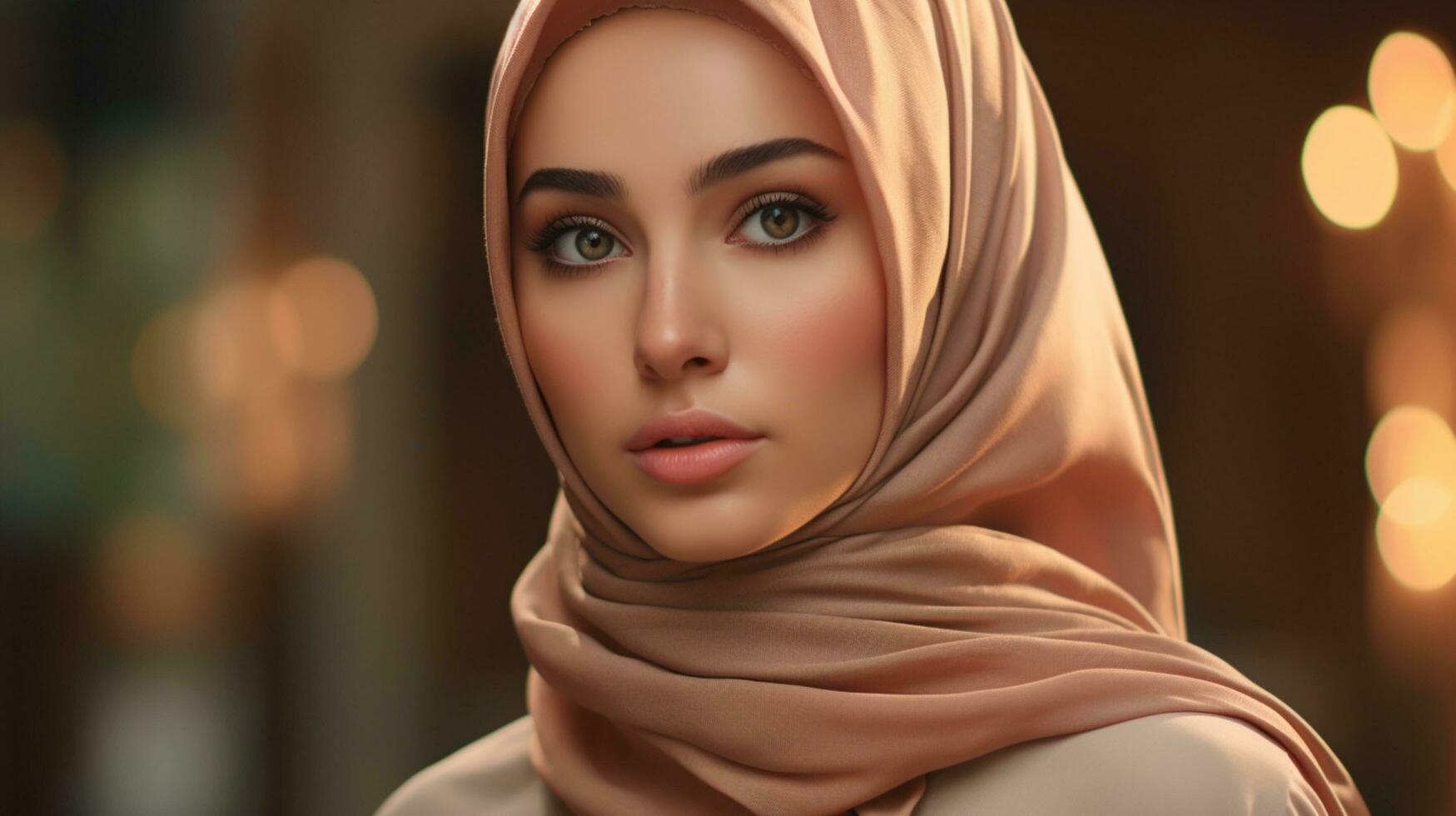 hijab styles beauty template background photo