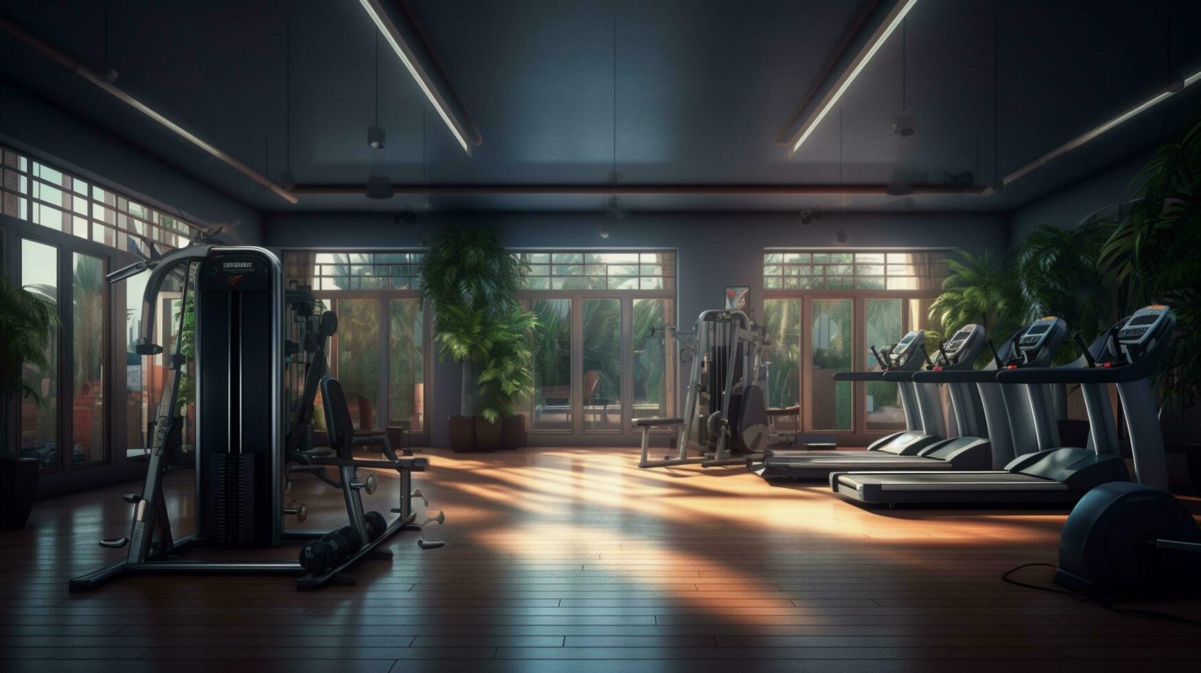 gym equipment illustration design landscape photo