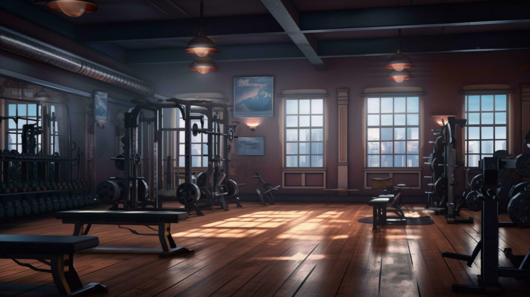 gym equipment illustration design background 26727088 Stock Photo at