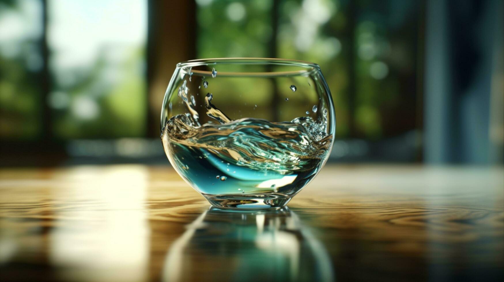 water with glass illustration background photo