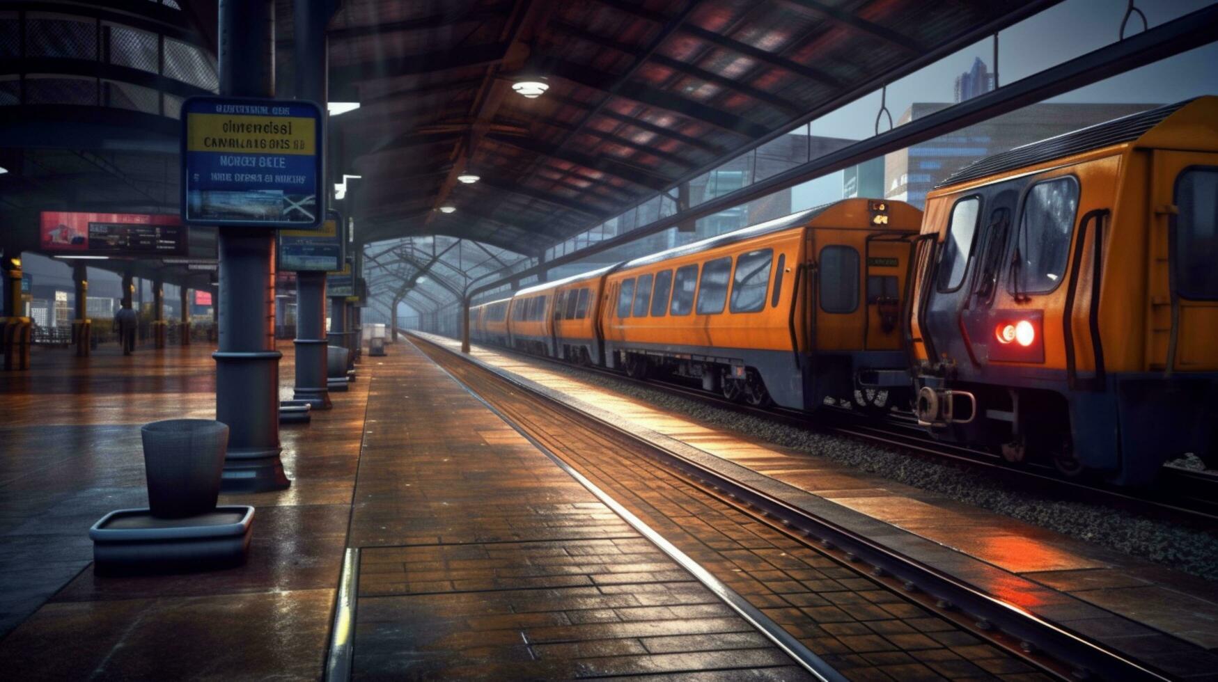 train station template background photo