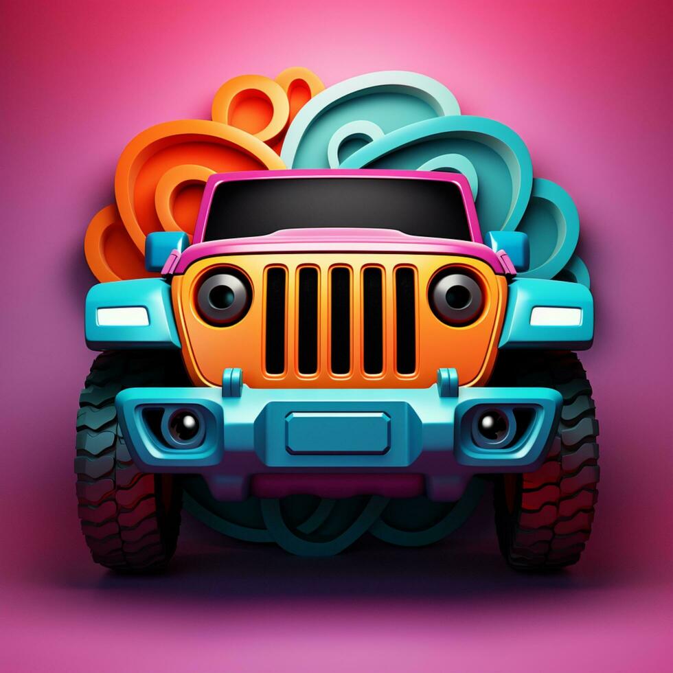 jeep colorful palette illustration photo