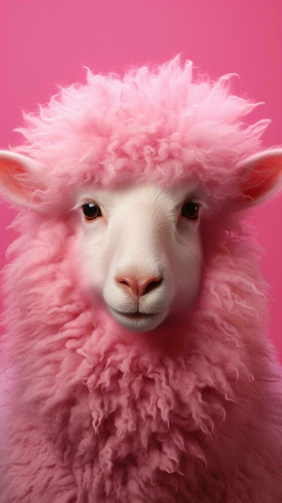 sheep pink color illustration photo