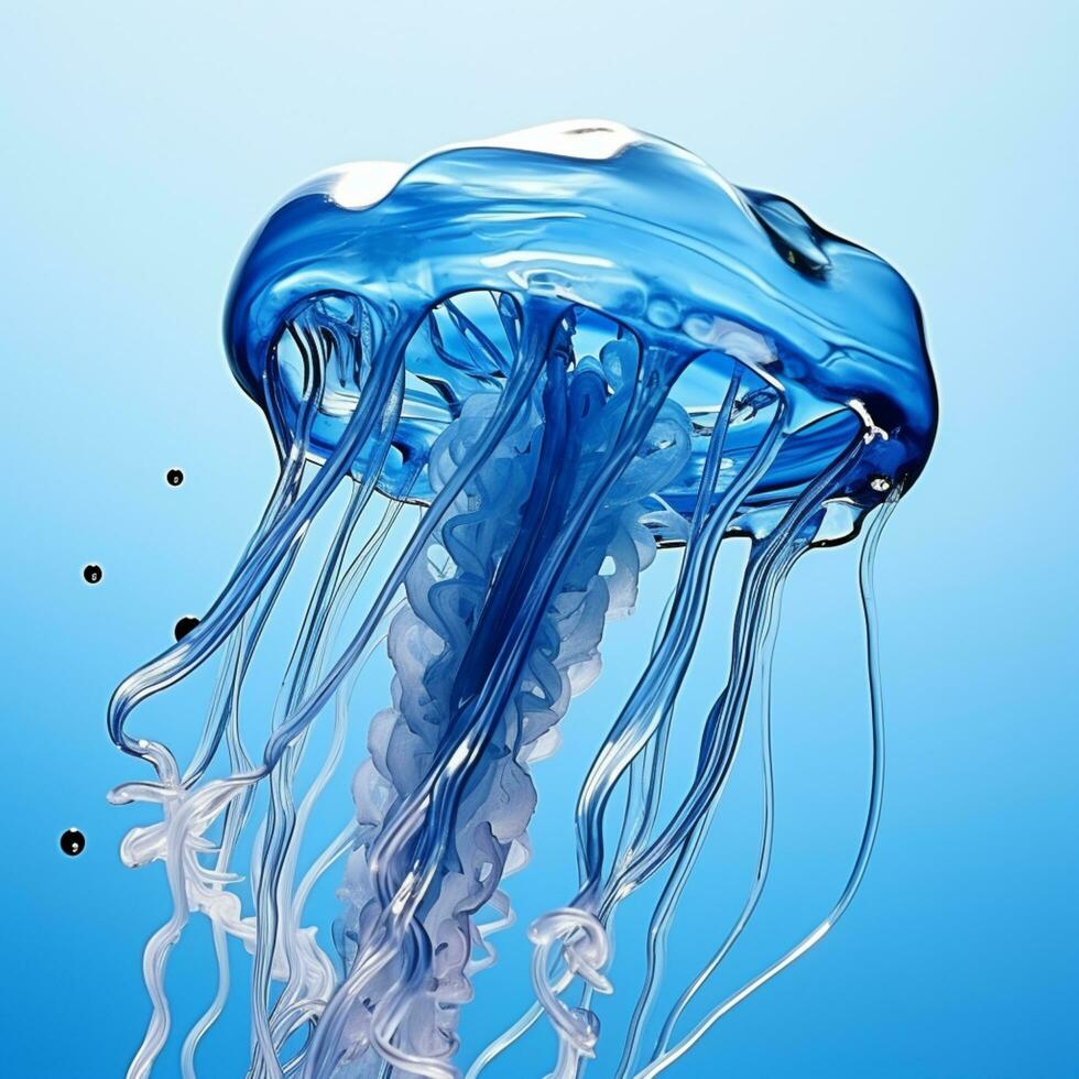 jellyfish swim in the sea illustration photo