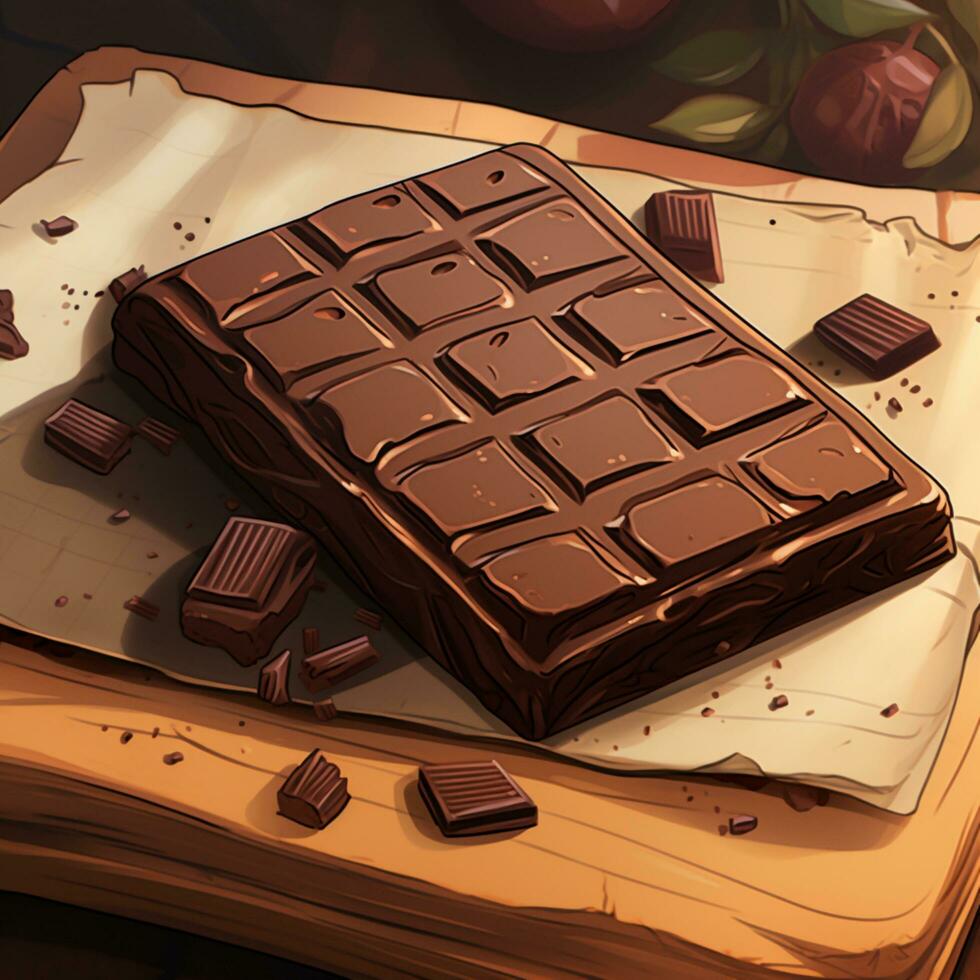 illustration chocolate 2d cartoon design photo