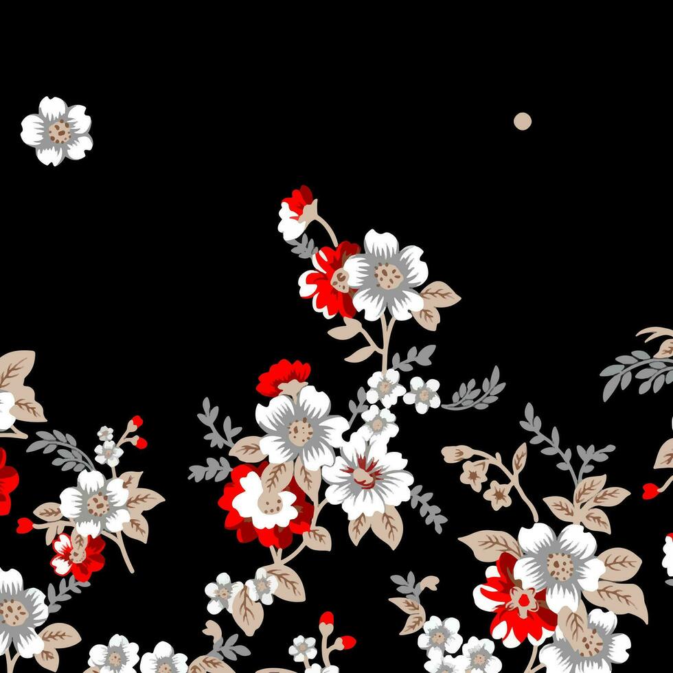 floral abstract pattern suitable for textile and printing needs vector