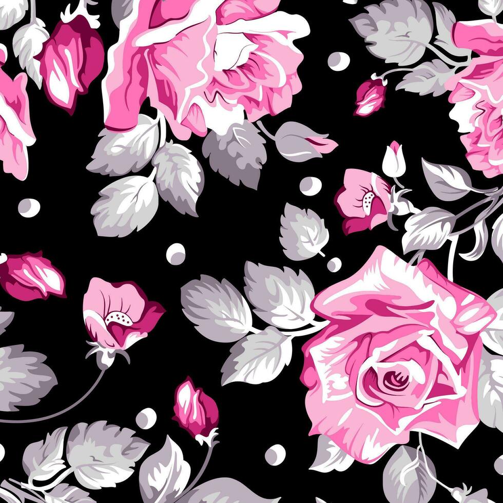 floral abstract pattern suitable for textile and printing needs vector