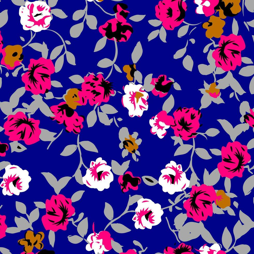 floral abstract pattern suitable for textile and printing needs vector