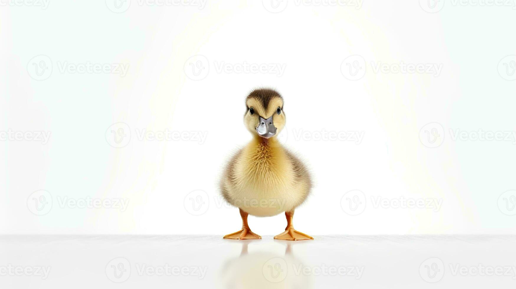 Photo of a duck on white background. Generative AI