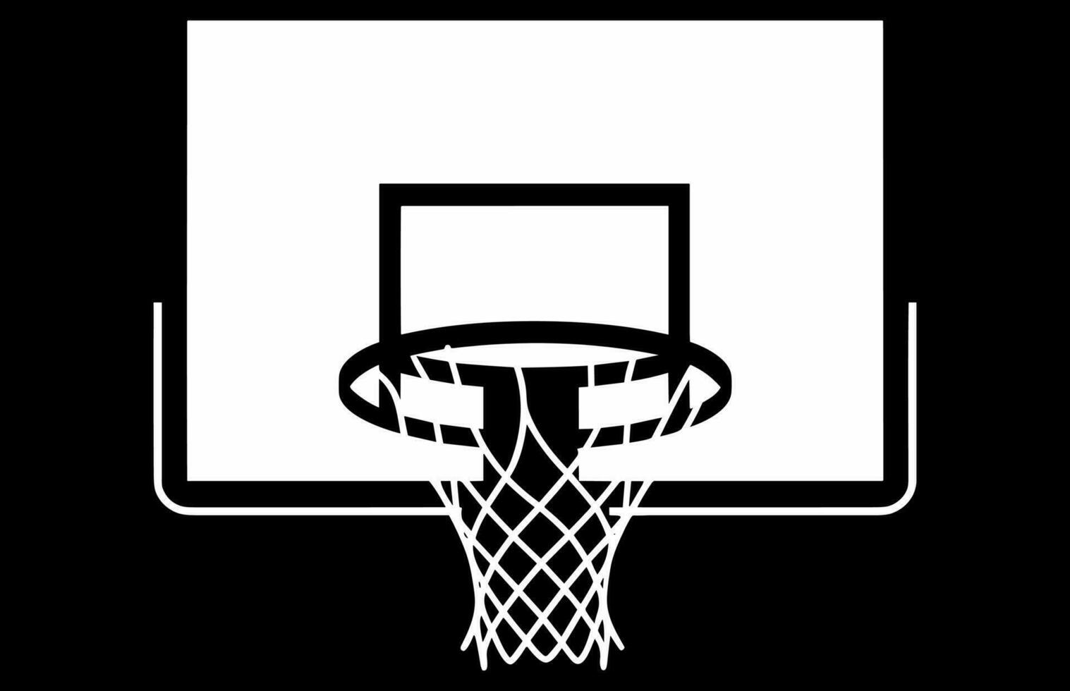 Basketball Hoop vector illustration, Vector Silhouette of Basketball Hoop