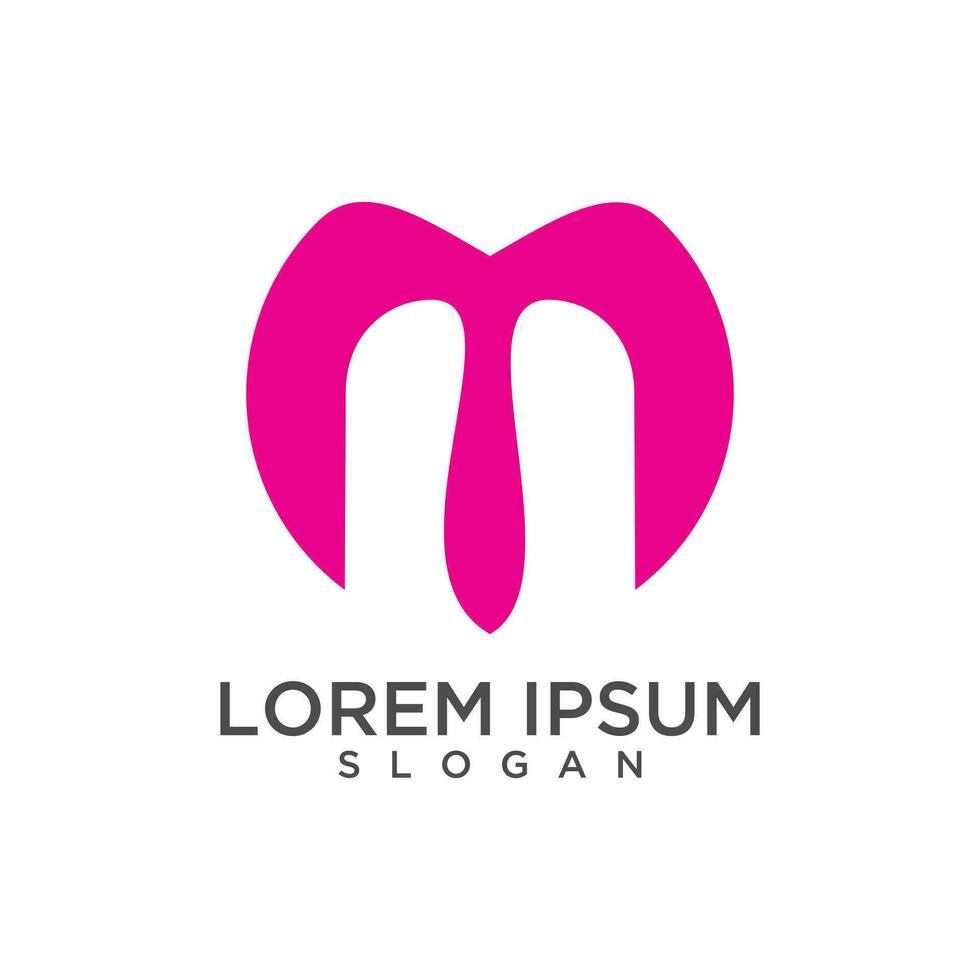 Abstract M letter logo vector icon illustration.