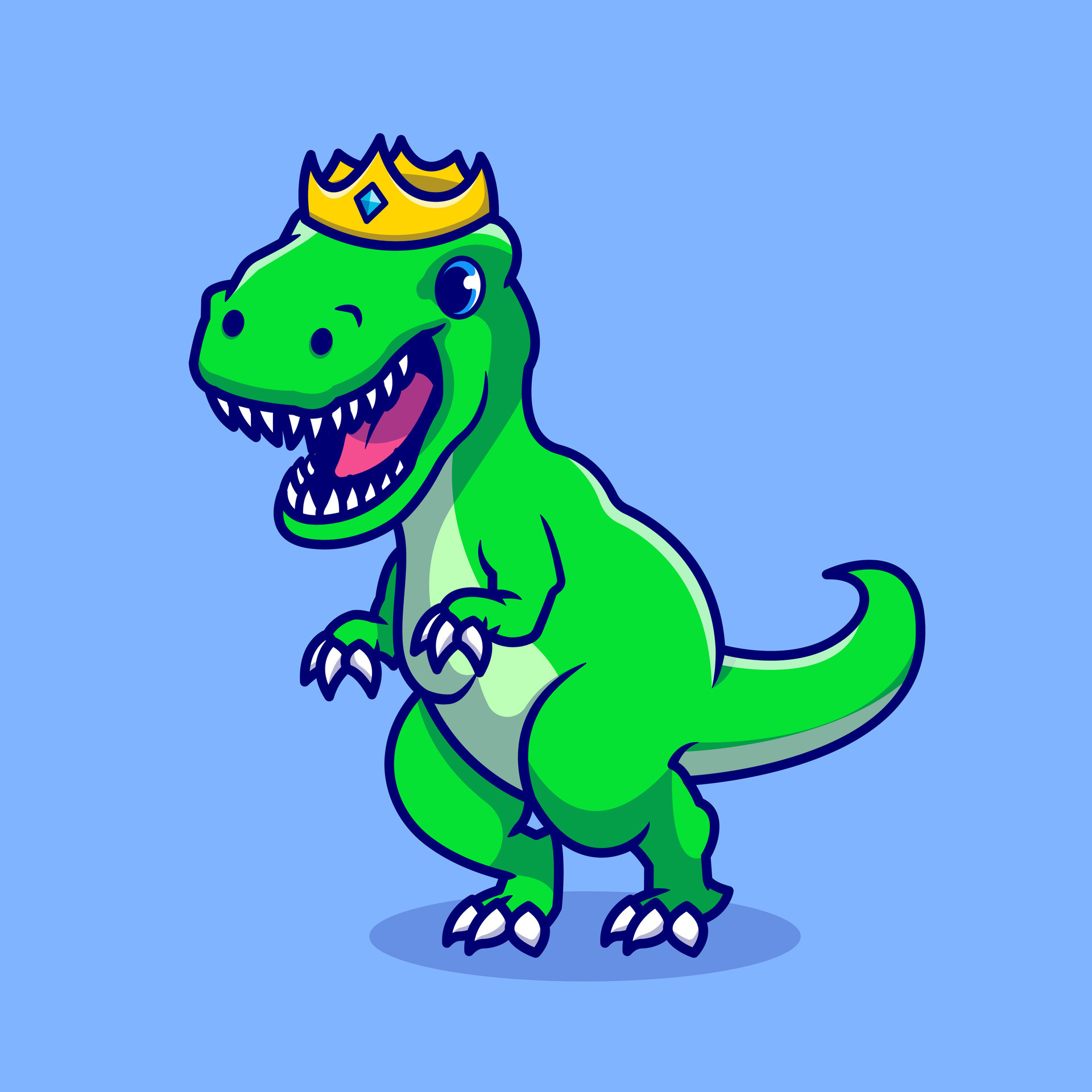 Premium Vector  Cute tyrannosaurus rex cartoon illustration. t