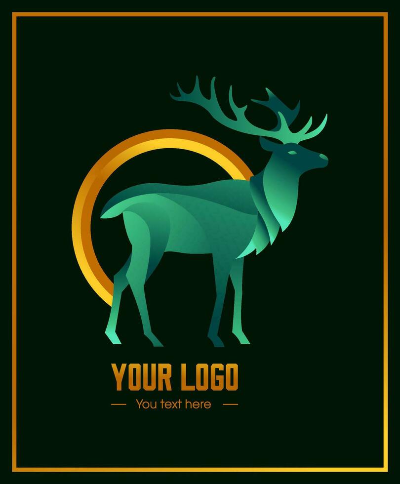 deer logo gradient colorful style vector