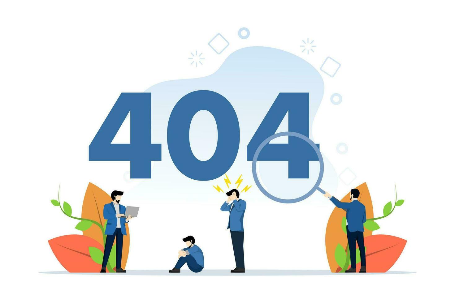 Website under construction concept, Displaying 404 internet connection problem message, Suitable for landing page, UI, web, app intro card, editorial, flyer and banner, Flat Vector Illustration.