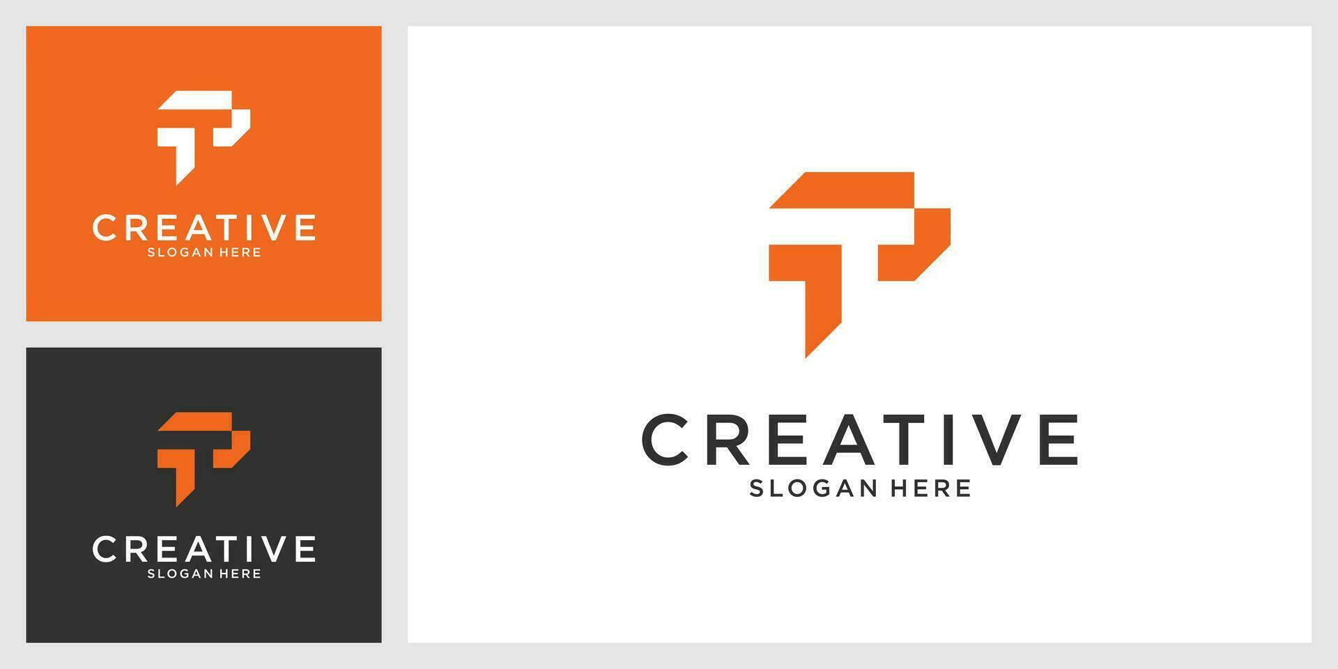 TP or PT Letter Logo Design Template Vector