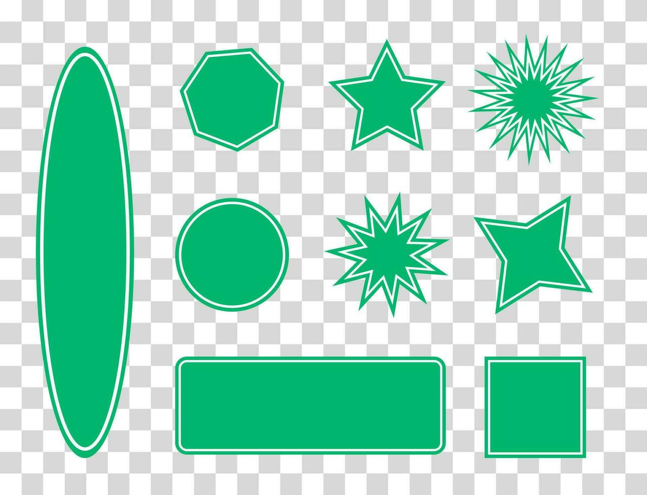 Vector set of design elements stickers, patches and stickers with copy space for text - abstract background elements for branding, packaging, prints and social media posts
