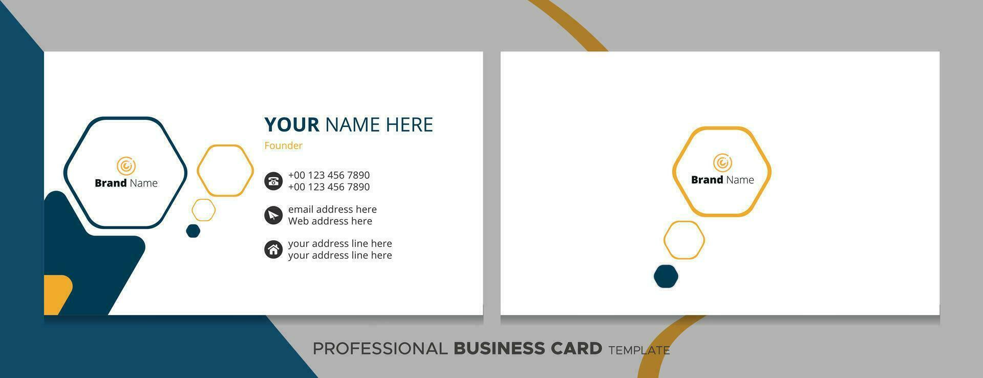 Modern Professional Business Card Template Design. vector
