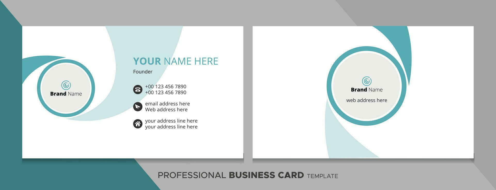 Modern Professional Business Card Template Design. vector