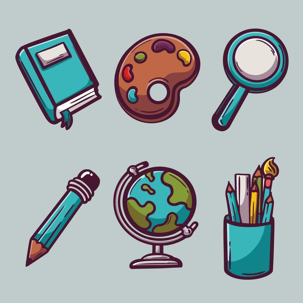 Back to school background with elements vector