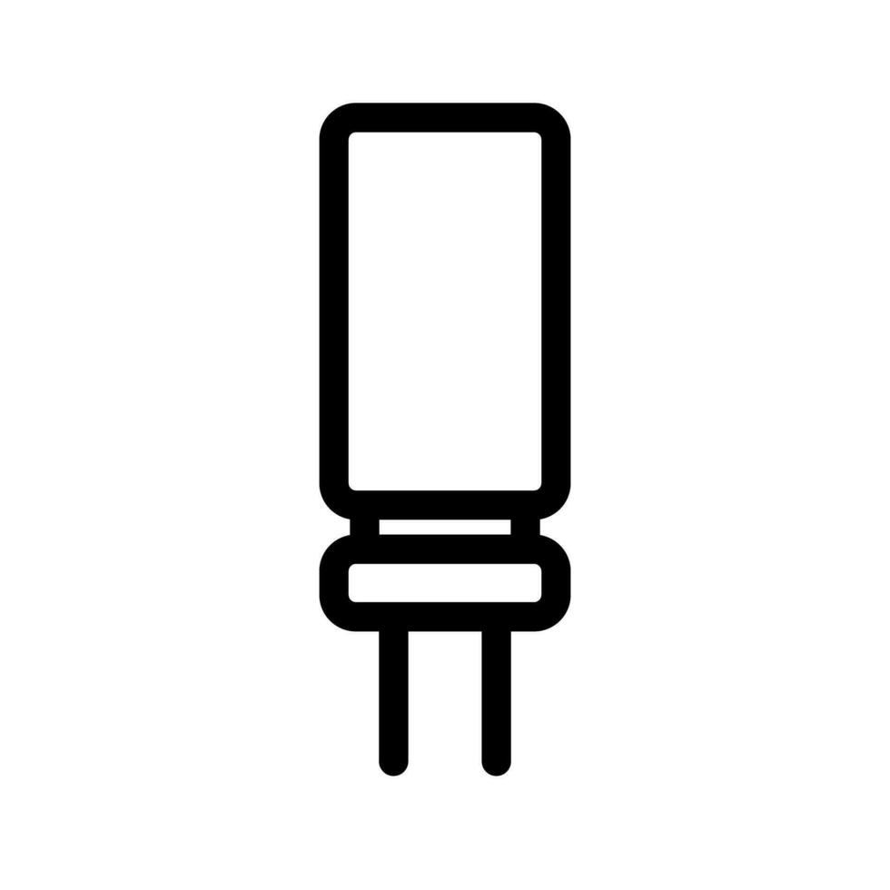 Simple capacitor icon. Electronic component. Vector. vector