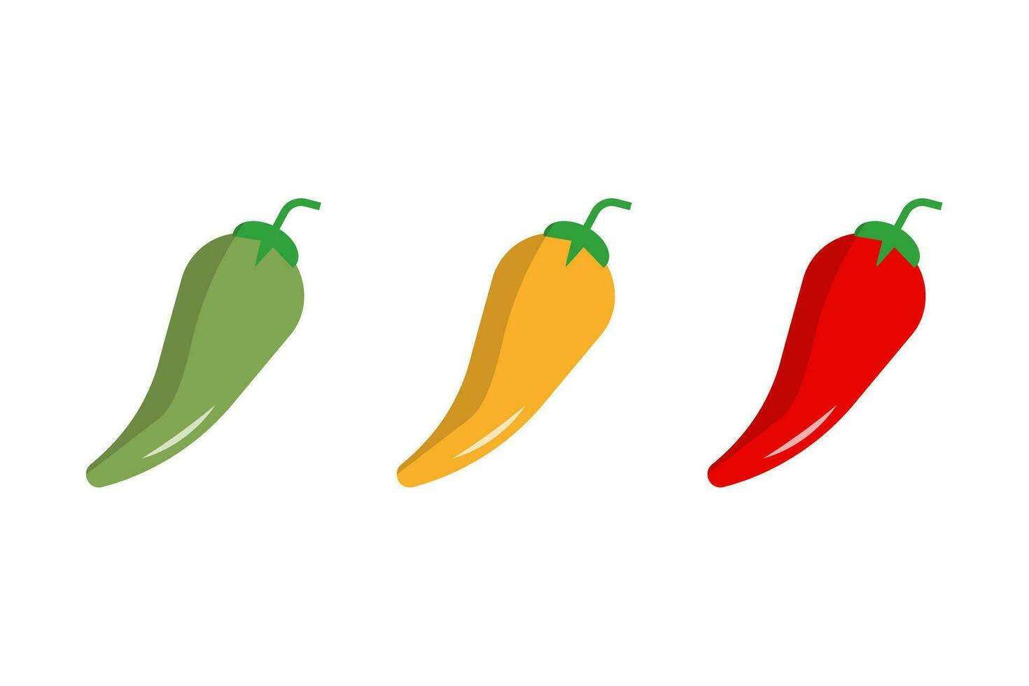 chile y jalapeño icono conjunto vector