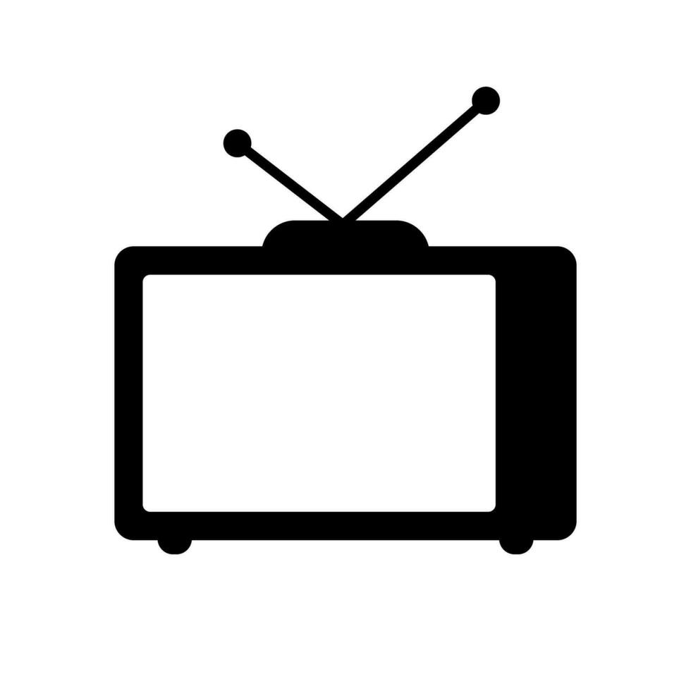 antiguo televisión icono. retro televisor. vector. vector